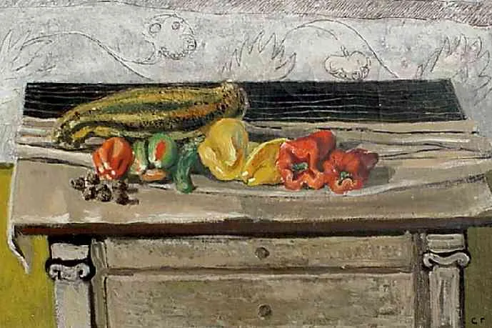 Credenza con verdure