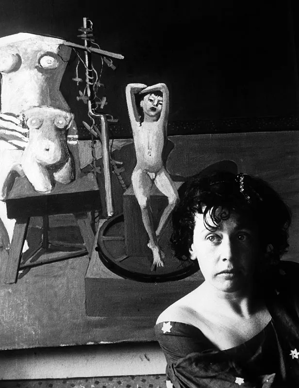 Cornelia nel 1933 davanti a un suo quadro